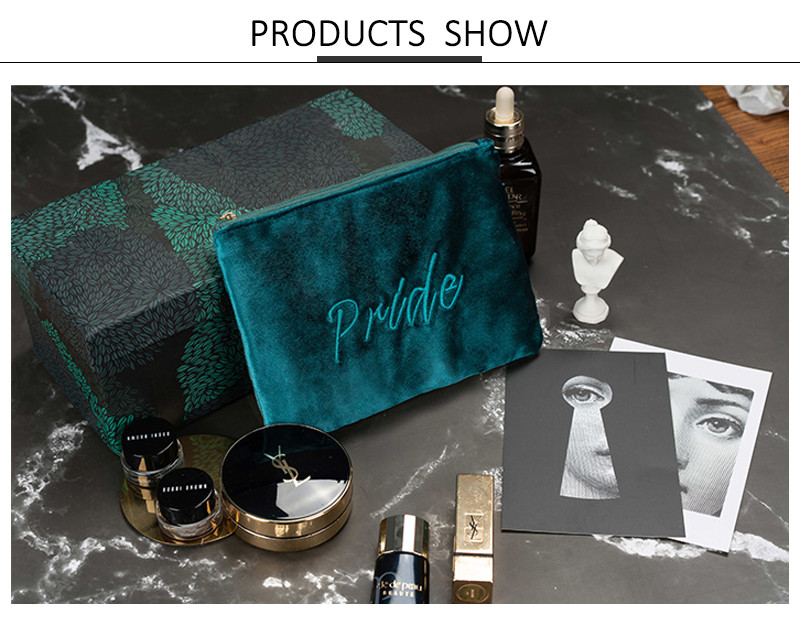 Multifunction Girls Velvet Cosmetic Makeup Bag For Travel