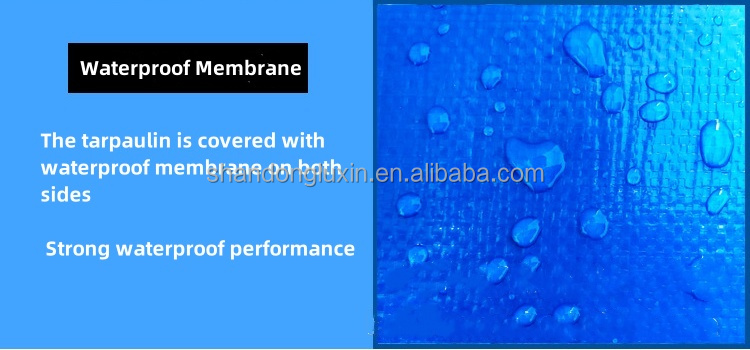 16*15-16*17 Density Blue PE Tarpaulin For Dustproof Tent Moisture Proof And Rainproof