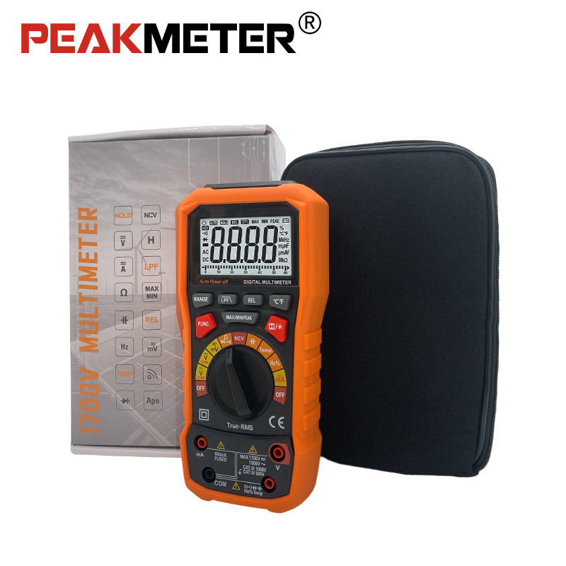 Auto Range Photovoltaic 1700V Digital Multimeter Relative Measurement MAX/MIN/PEAK Multimeter