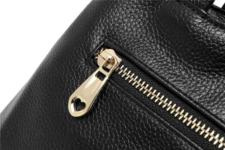 Full Grain Grey Leather Crossbody HandBag Purse With Zipper