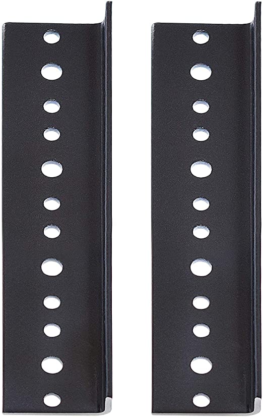 Black Powder Coated Steel Server Rack Rail Pair DIY Hardware Kit for Rack Enclosures