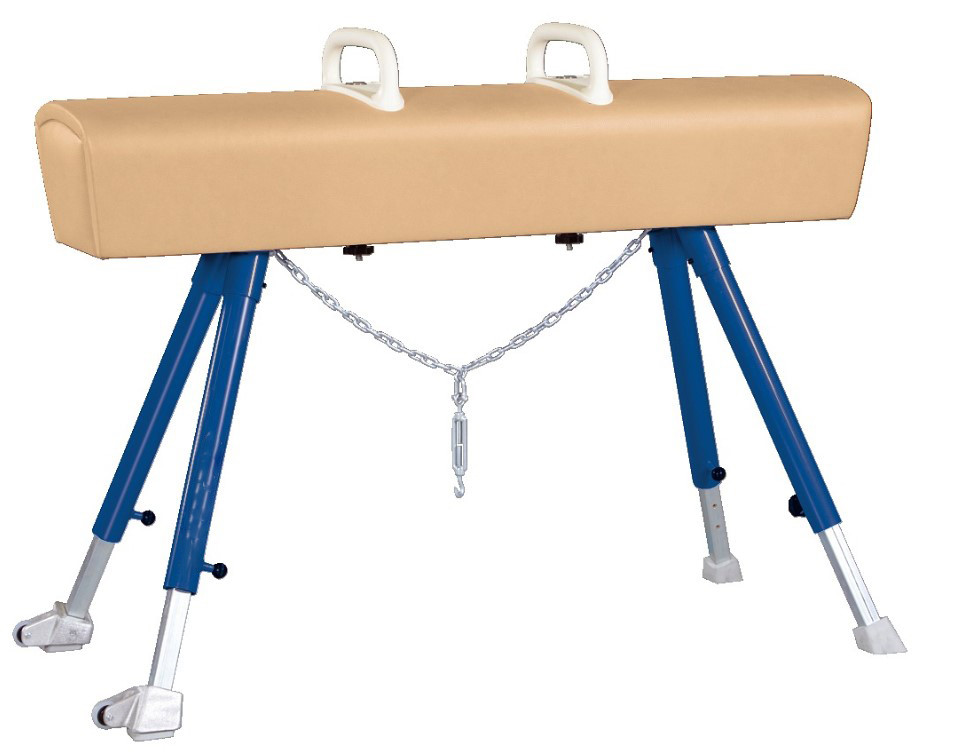 Gymnastics Training Sports Pommel Horse With Robust Special Padding Coated In Real Leather