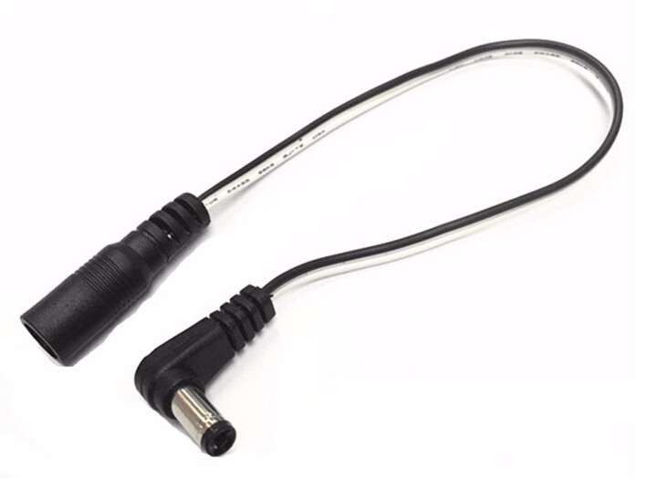 DC Plug 90 Degree Power Cable Extension Female to male 5.5 2.112V