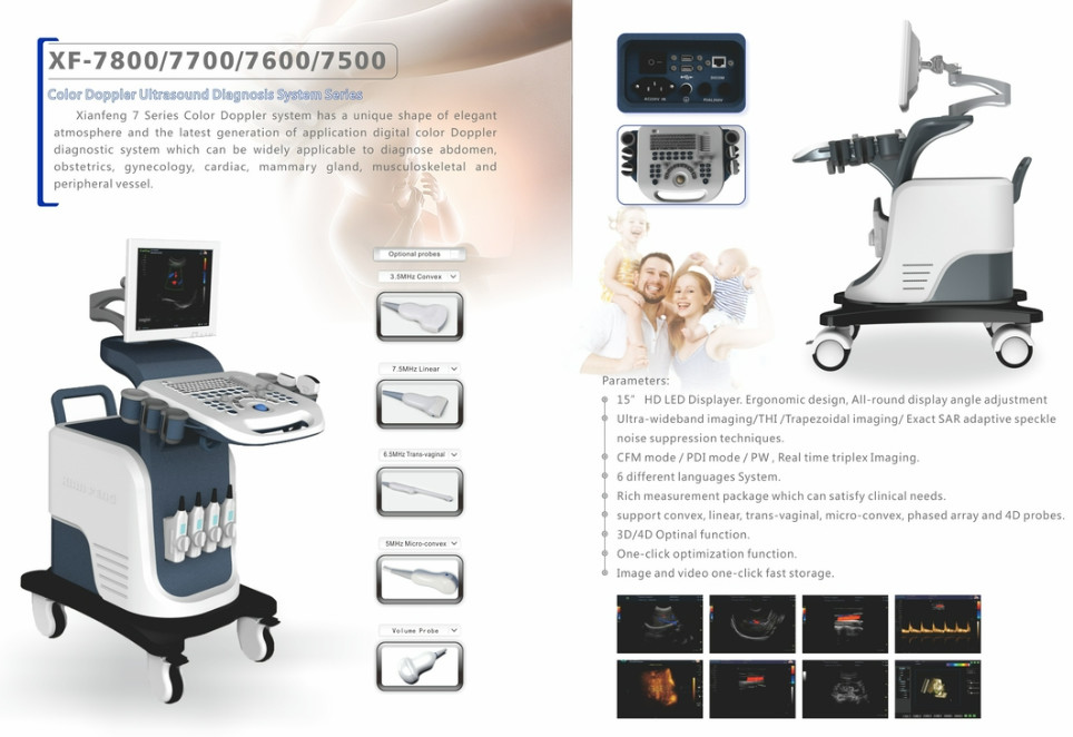 Full Digital Trolley 4D Echo Ultrasound Machine With LED Screen