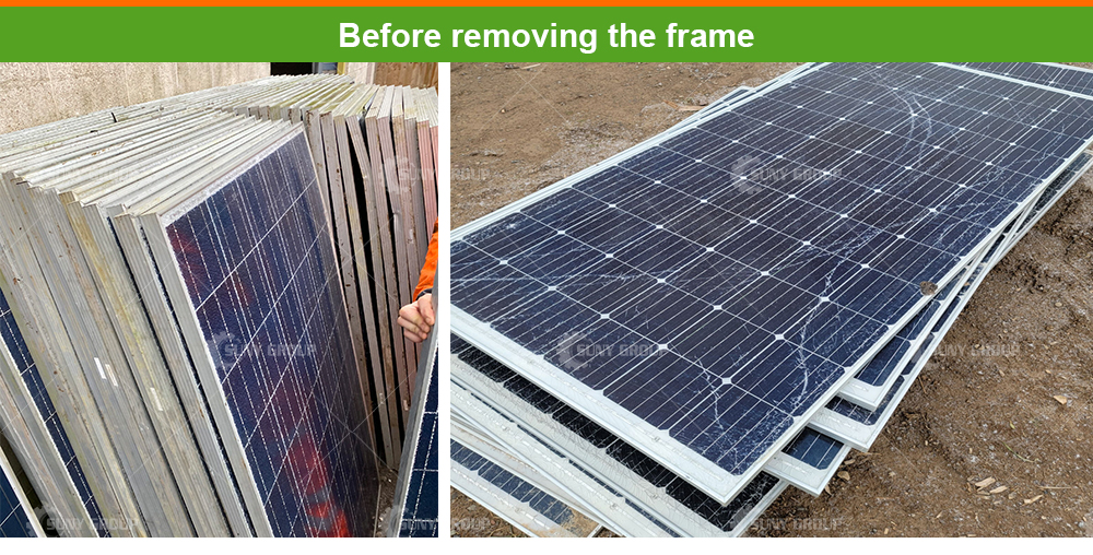 High Demand Solar Panel Aluminum Alloy Frame Removing Machine for 6-8 Times/Min Design