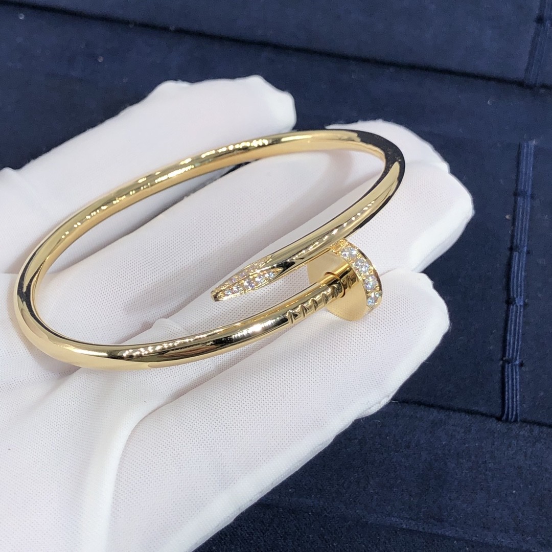 Elegant Car Tier 18k GoldJuste Un Clou Bracelet Natural Diamonds Real Gold Real Diamonds