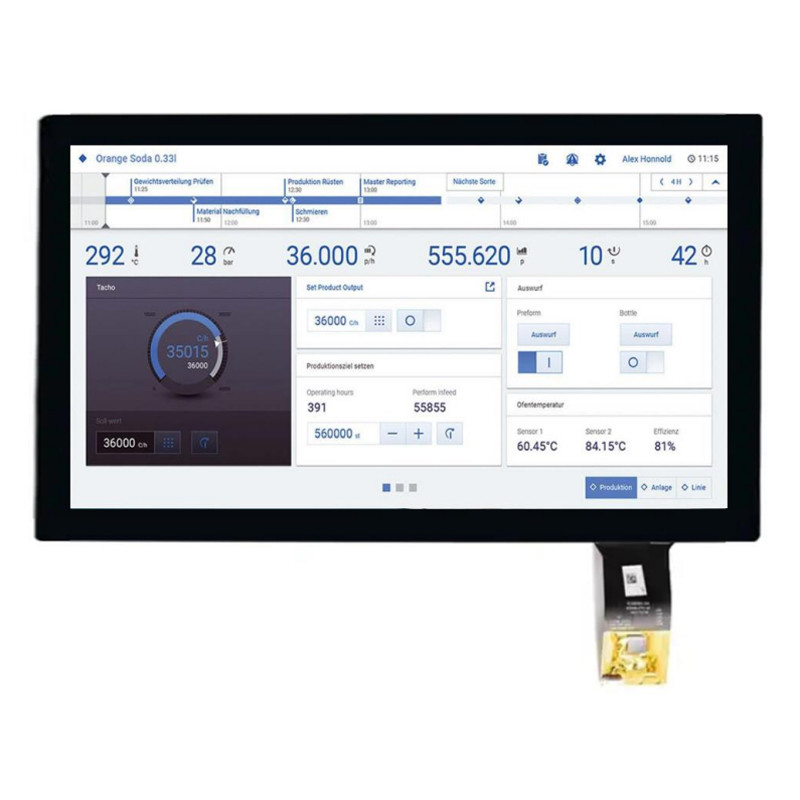 15.6 Inch TFT LCD Display with 1000 Nits Brightness, Outdoor LCD Display with Full-HD Resolution and 1000 Nits