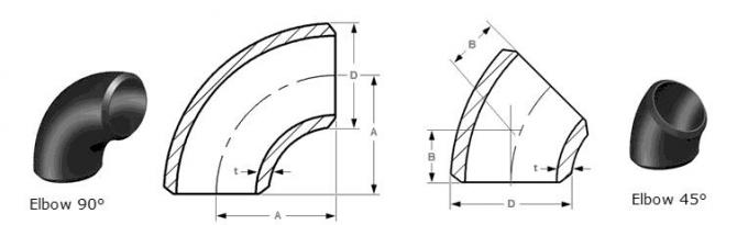 Carbon Steel ASTM A105 SCH60 45 Degree Pipe Fittings 2