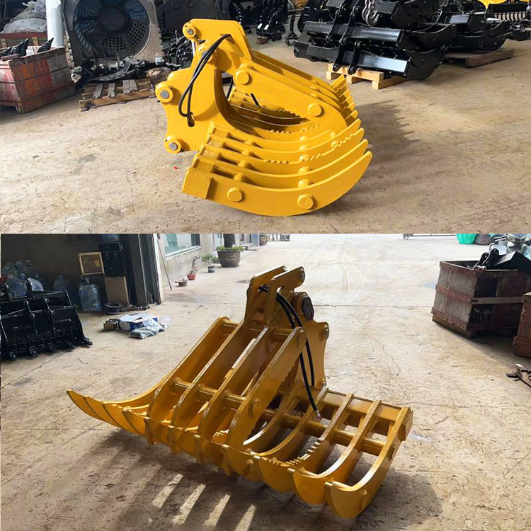 High Quality Root Rake For Hitachi Ex60 Excavator , Oem Mini Digger Rake Bucket