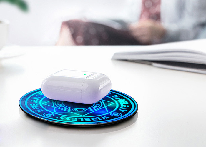 Micro Charging Port 10W Magic Array QI Led Wireless Charging Pad