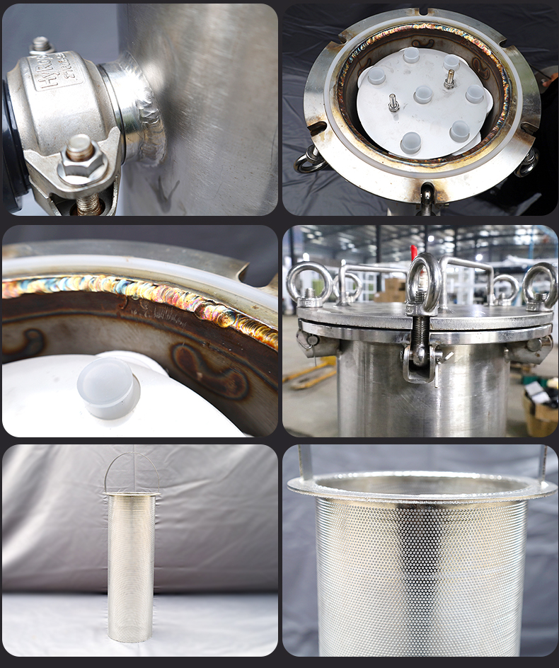 SUS304 SUS316 63mm Cartridge Precision Water Filter 1-100um