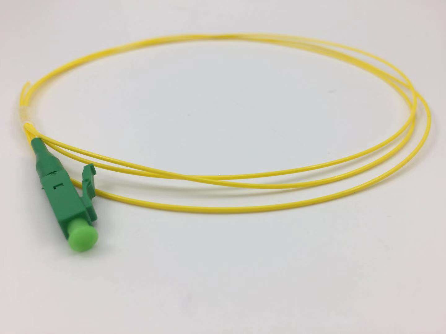 LC APC Singlemode Pigtail Fiber Optic Cable 900um Tight Buffer G657A LSZH Yellow Color