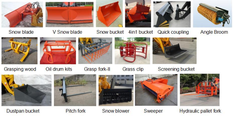 Wholesale Mini Tractor Harga Baru Front End and Excavator Cat Price Attachments Backhoe Loader