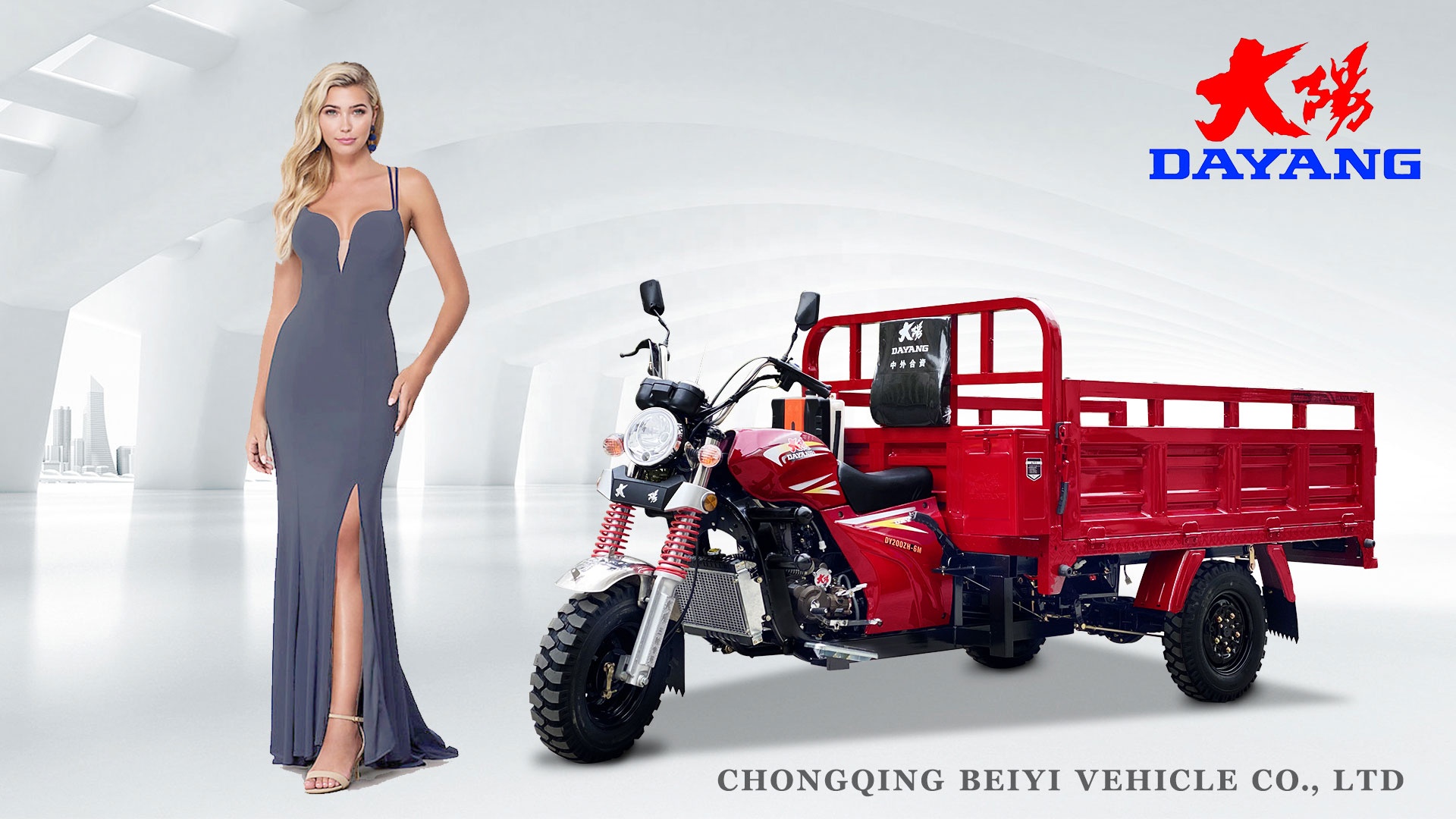 Single Cyclinder 4 Stroke Engine Type Motorized Tricycles with Grade Ability of ≥25°