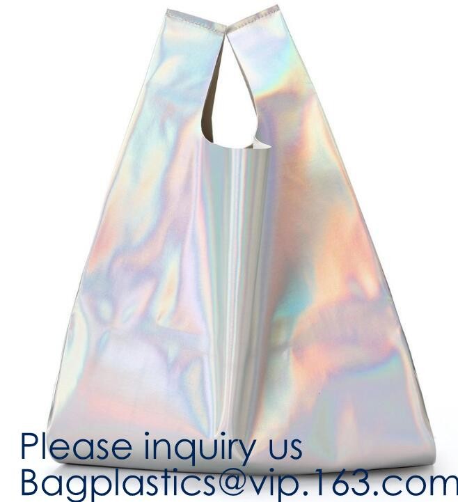 Waterproof All Over Printing PVC Coating Tote Shoulder Fabric Shopping Bag With Gusset And Lining,Jelly Clear Plastic PV