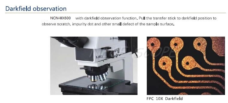 DIC Dark Field Optical Metallurgical Microscope For LCD Inspection