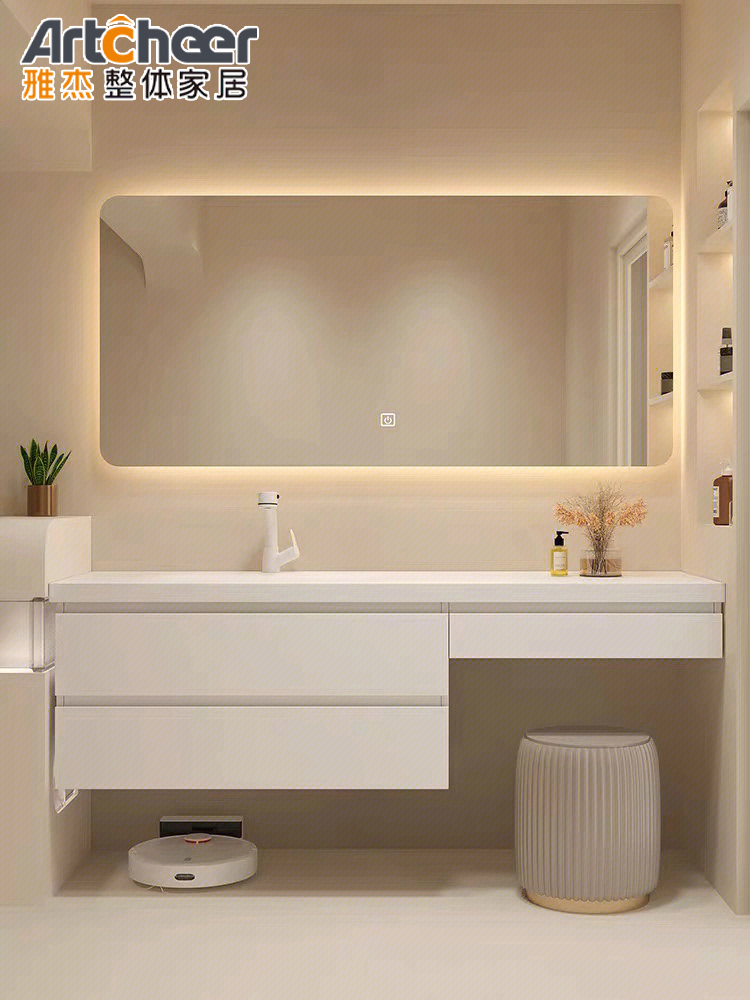 30" Light Grey PVC Modern Bathroom Vanity with Sink E1 or ECO Friendly Material Grade