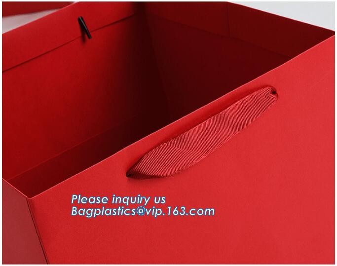 flower carrier bag for gift, paper bag for carry flower,Waterproof white Kraft paper flower bag for packing with ribbon