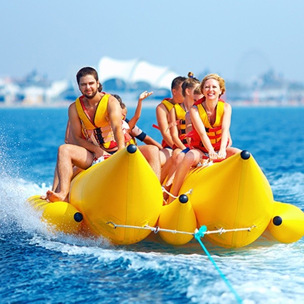 Custom made 4 persons inflatable bungee trampoline with removable control machine for outdoor entertainment