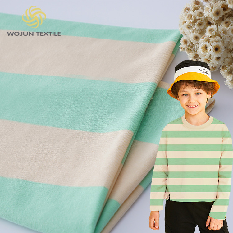 Breathable Striped Jersey Fabric