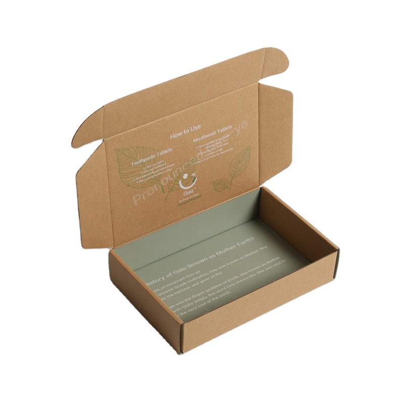 Recycled Custom Logo Double-printed Kraft Carton Eco-Friendly Paper Packaging Box