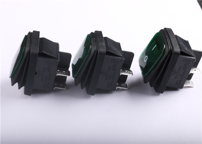 KCD4-130FS 4 Pin Rocker Switch Replacement , Waterproof Lighted Rocker Switch