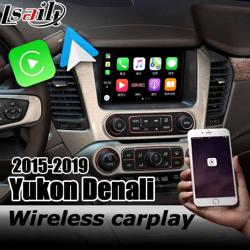 Carplay interface for GMC Yukon Denali android auto interface youtube play by Lsailt Navihome
