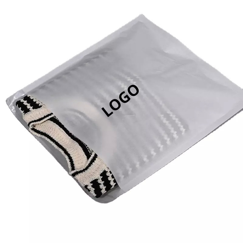 Custom Logo Waterproof Clothing Stamped Glassine Paper Bag White Packing Pouch Envelope