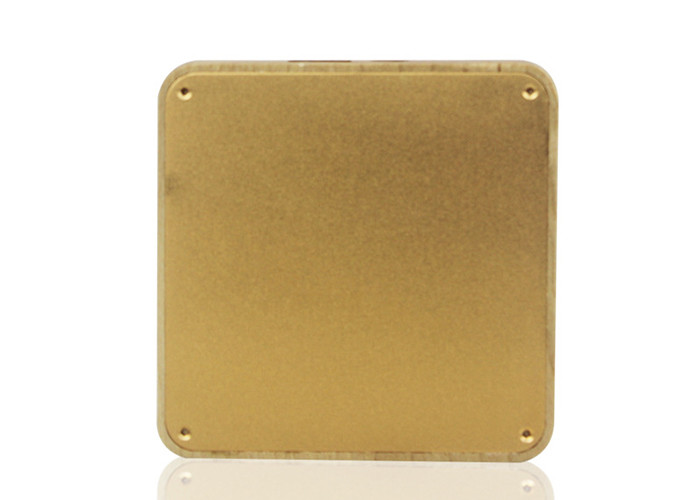 Square Shaped Carved Wood Power Bank 5200 Milliampere 3 Years Warranty