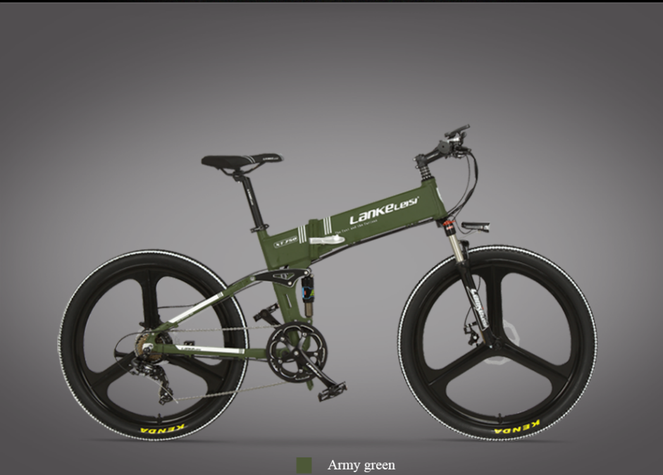 Safe 26 Inch Electric Bicycle , 27 Speed Mountain Bike Hydraulic Suspension Fork