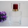 Buy cheap CLear Square Glass Perfume Bottles With Childproof Cap 50ml Volume from wholesalers
