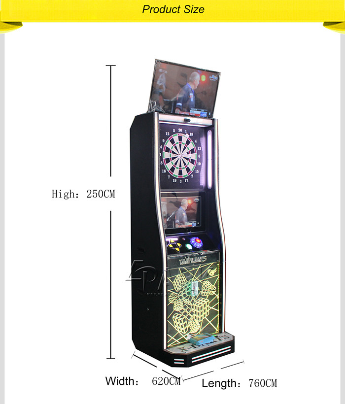 Indoor Sport Electronic Dartboard Coin Operated Arcade Machines For Movie theater