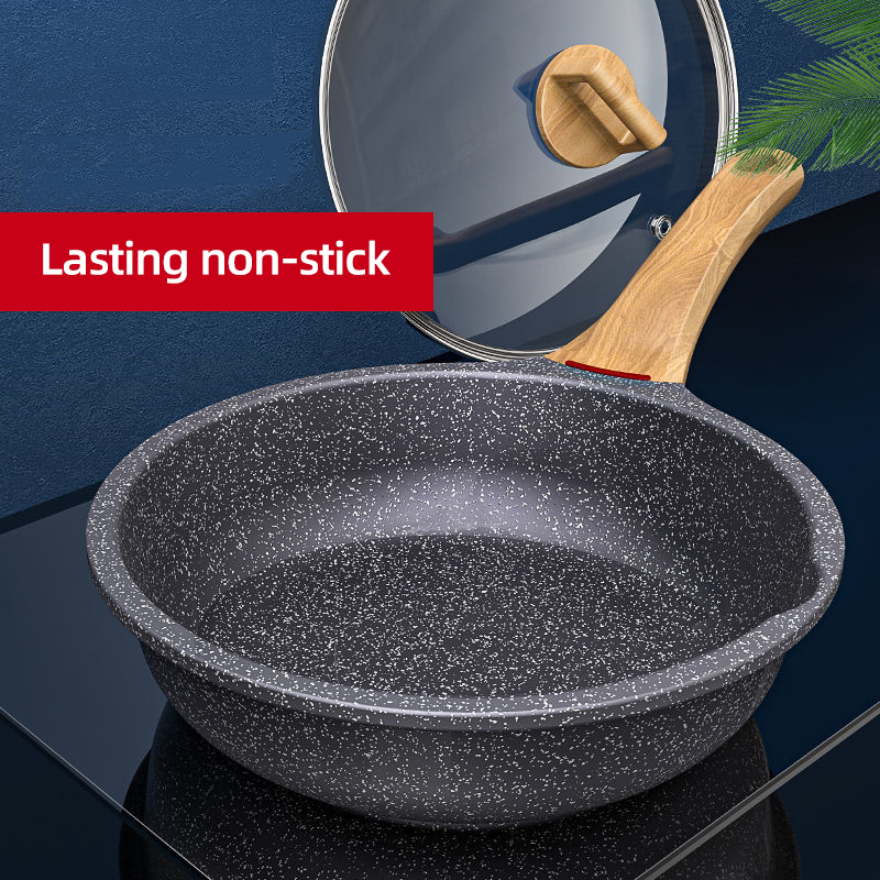 Good Quality Nonstick Frying Pan Skillet Swiss Granite Coating Omelette Pan Healthy Stone Cookware Chef's Pan