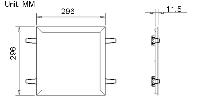 6000K Ultra Thin Square LED Panel Light For Advertisement Box 300 x 300mm