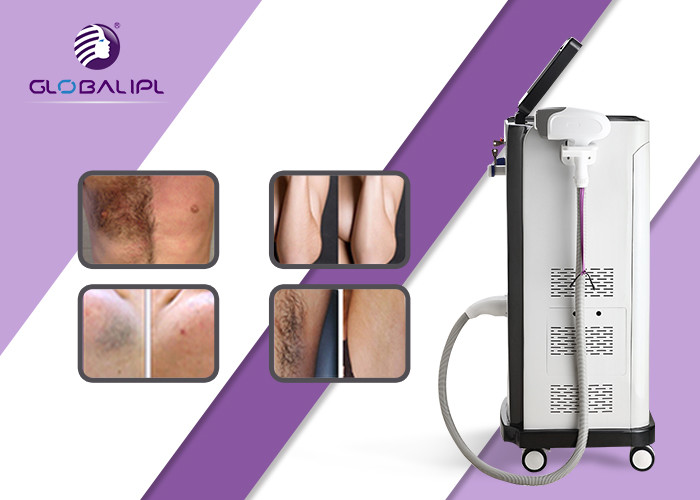 755nm 808nm 1064nm Diode Laser Hair Removal Machine 13*13mm2 / 13*39mm2 Spot Size