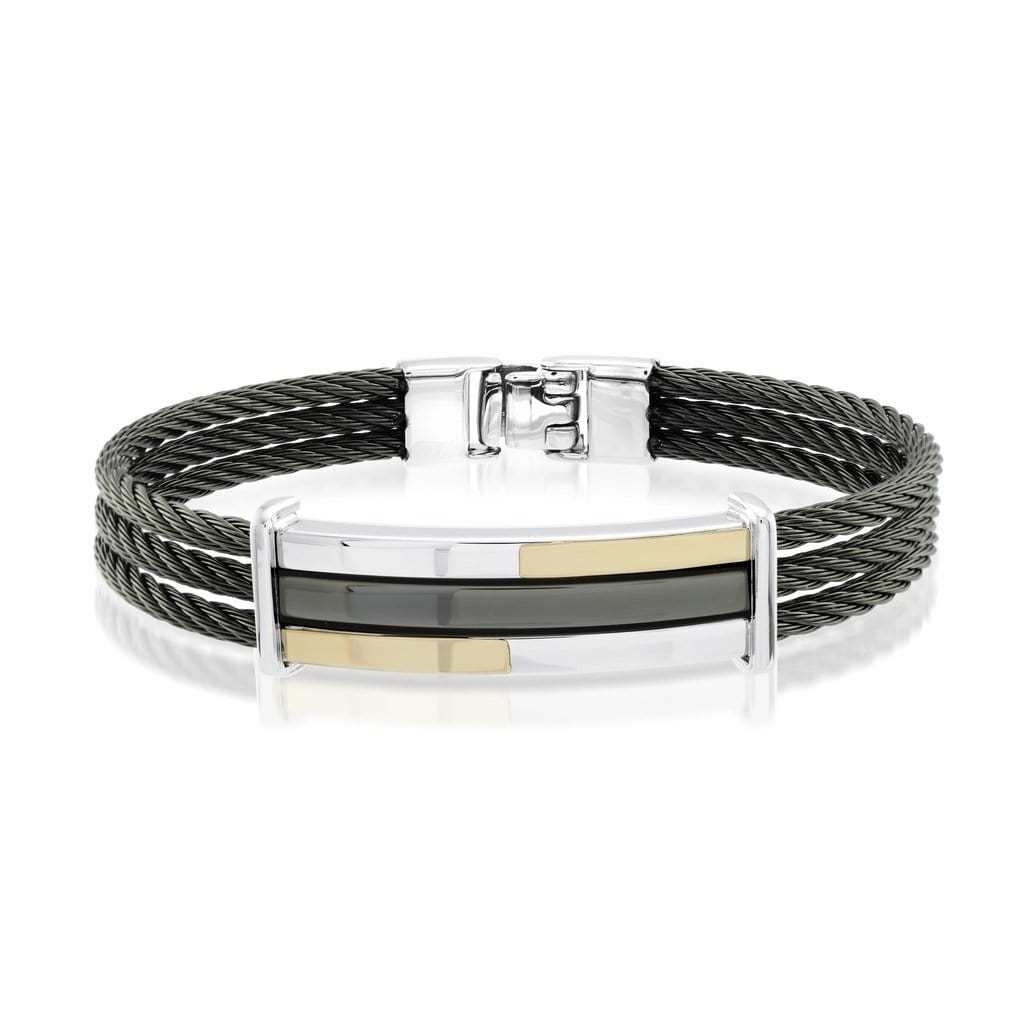 Beaded Mens Stainless Steel Bangle Bracelets Luxury Multilayer Woven Braided Leather Bracelet