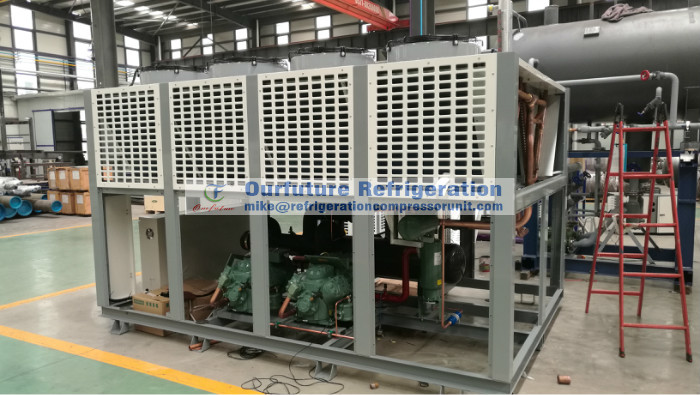 Meat Cold Storage Use Low Temperature Condensing Unit , R404a, With Air Cooled Condenser, Digital Thermostat