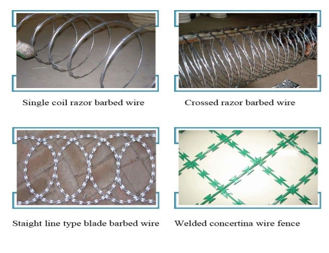 BTO30 Galvanized Concertina Razor Barbed Wire Green PVC Coated