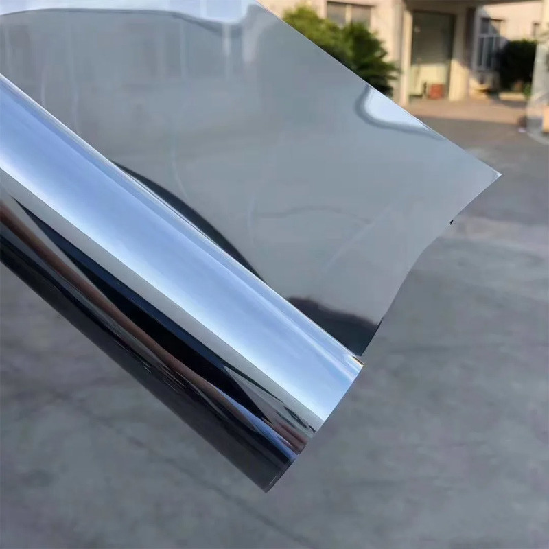 Glass PET Building Window Film Silver 20% VLT 2mil 1.52 X 30m