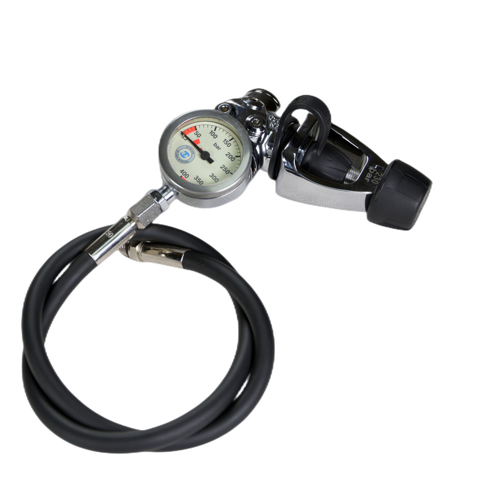 ZTDIVE 400Bar Scuba SPG Gauge , Metal Material Diving Depth Gauge