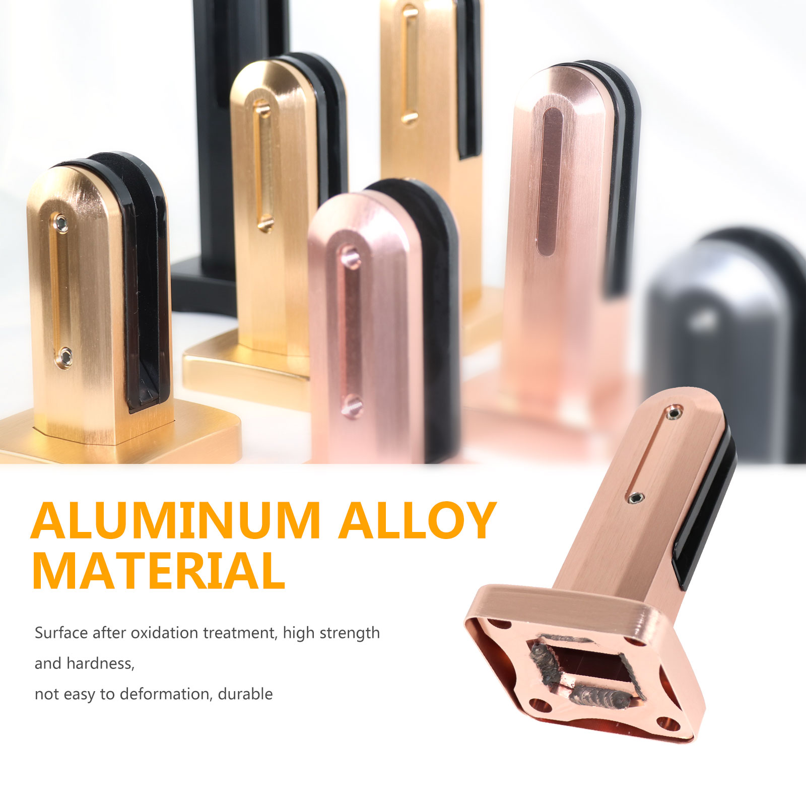 Aluminum Alloy Glass Clamp for Pool Fence Glass Posts on Bridge Railings / Handrails