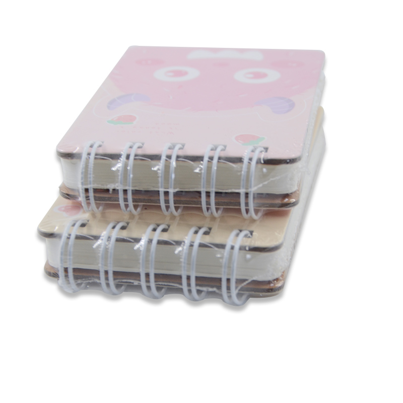Mini Notebook with Cute Cartoon Print Customized Elastic Kawaii Student Stationery