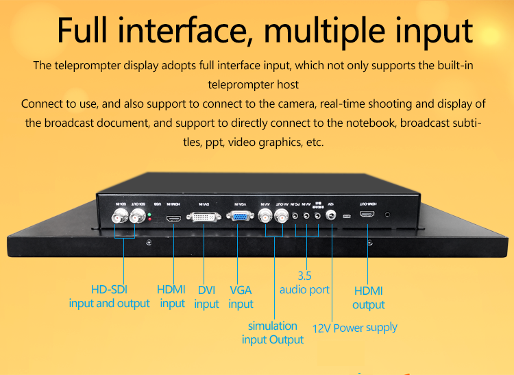 24 Inch Bestview Teleprompter Vidro The Ideal Choice for TV Broadcast Studio Prompter