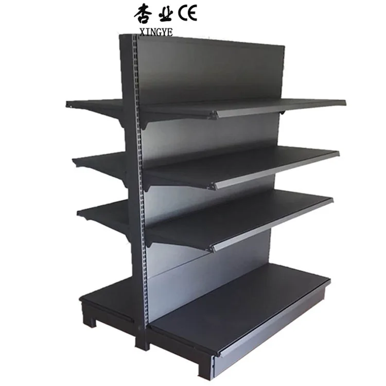 Layout Supermarket Display Shelf Cold Rolled Steel Gondola Rack