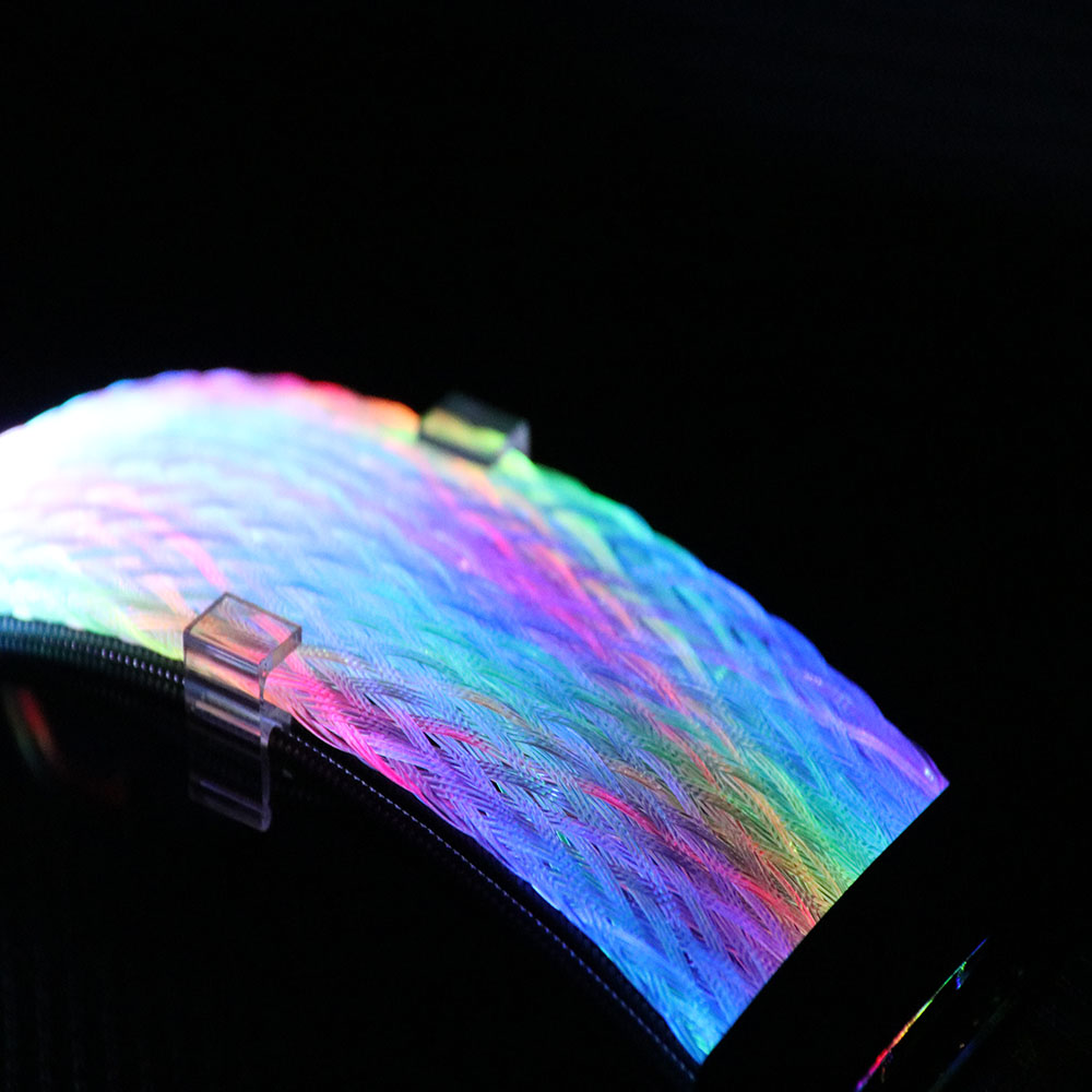 PSU Extension Cable RGB 24Pin Neon Line For Gaming PC Unsync