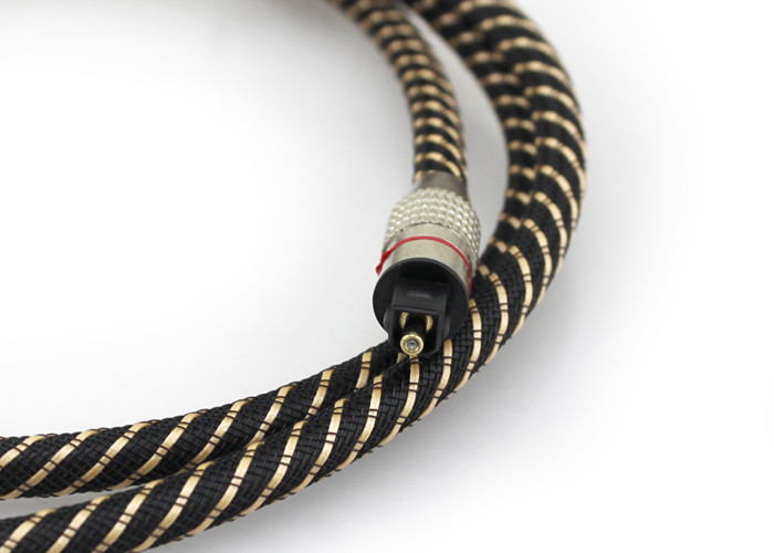 Toslink Optic Digital Cable Nylon Braided Metal Shell Red Ring Connector HiFi SPDIF 1M - 10M For SoundBar