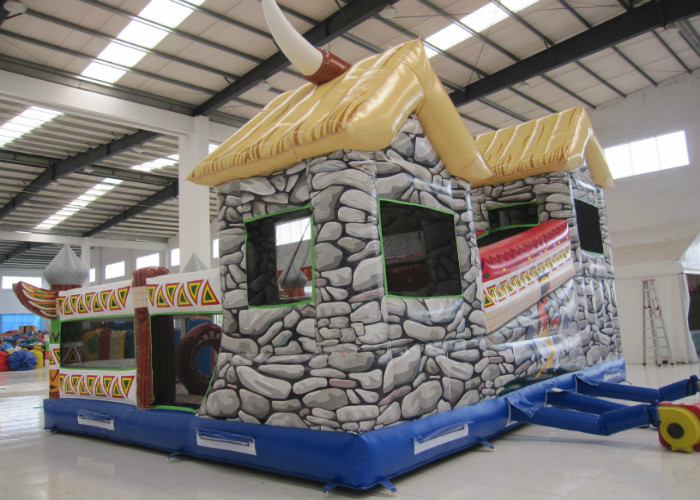 Indoor Ancient Indian Inflatable Fun City 8 X 6 X 5m Nontoxic Enviroment - Friendly