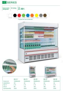 Buy cheap Commercial White Multideck Open Chiller Freezer For Supermarket Antiwear product