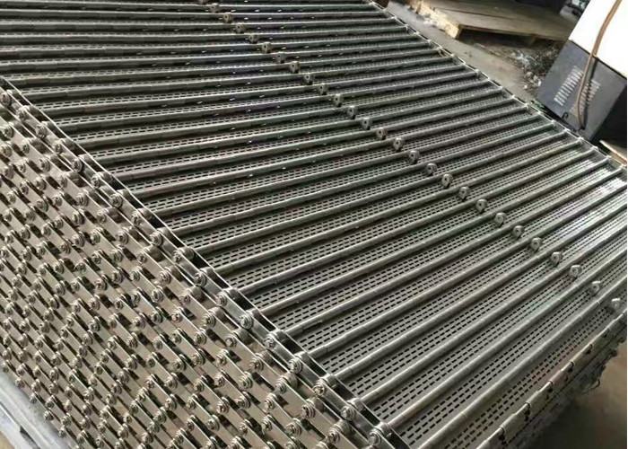316L SS Plate Link Conveyor Belt Simple Structure Glass Bottling Filling