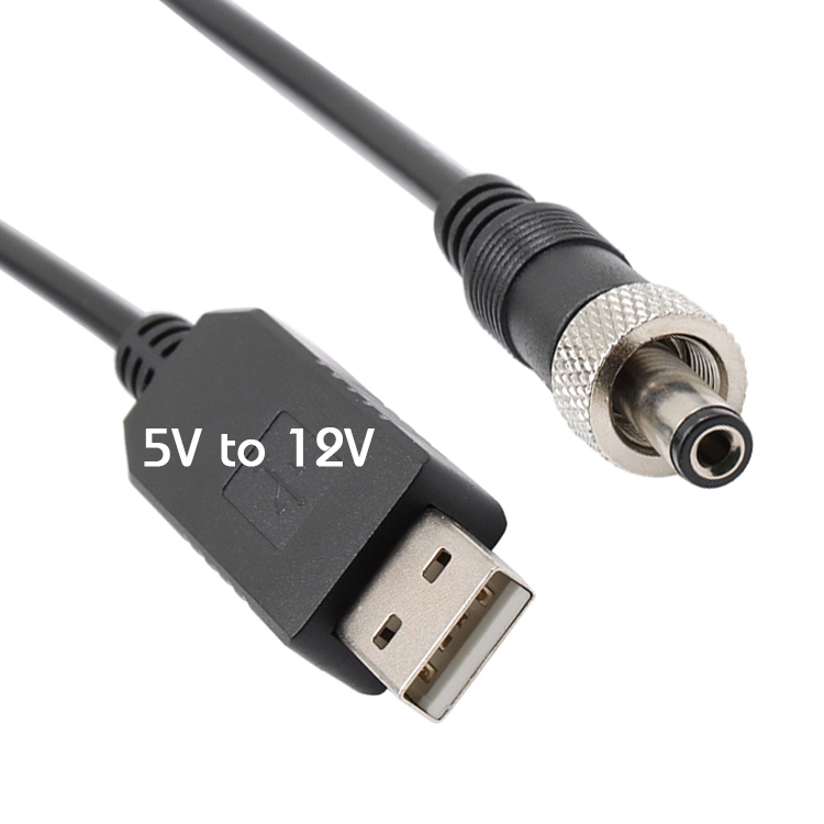 USB 5v to 12V DC screw mount connector cable